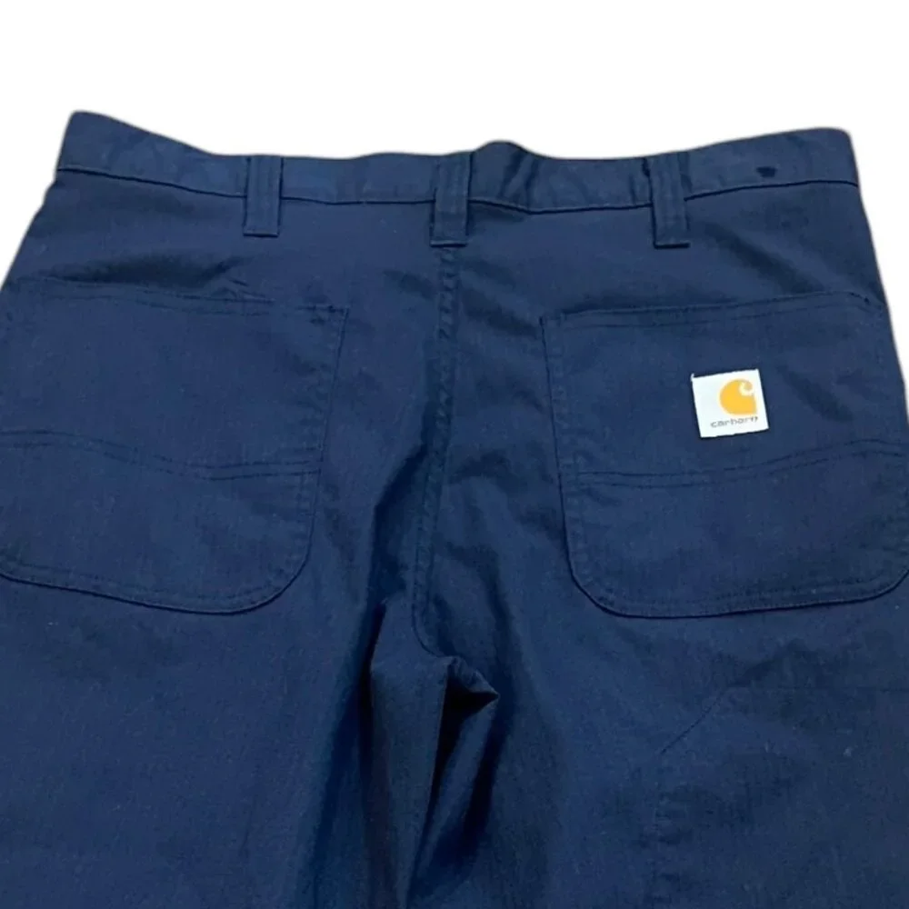 Carhartt Rugged Flex Relaxed Fit Navy Work‎ Canvas Pants Size 30x30 #74533-20